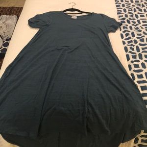 LuLaRoe Carly Dress Denim Blue M LIKE NEW